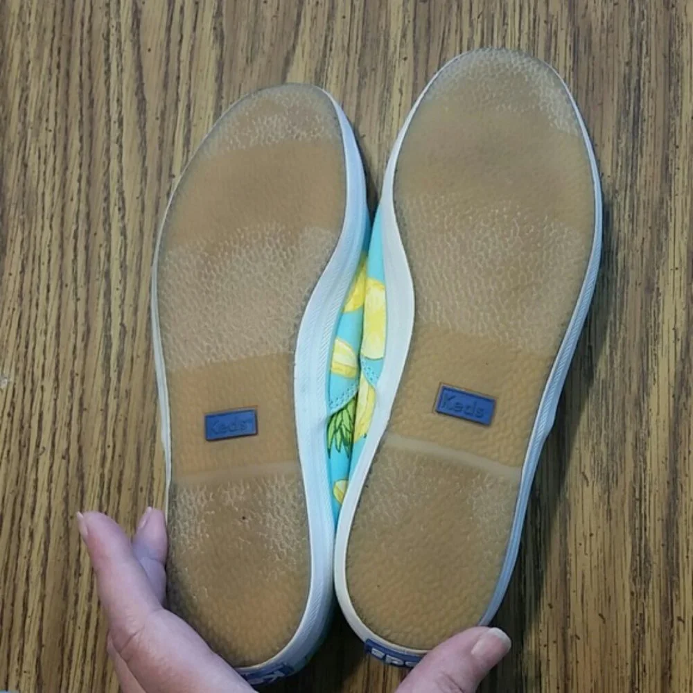 Keds Blue Pineapple Print Shoes sz 6.5 EUC - Picture 4 of 8